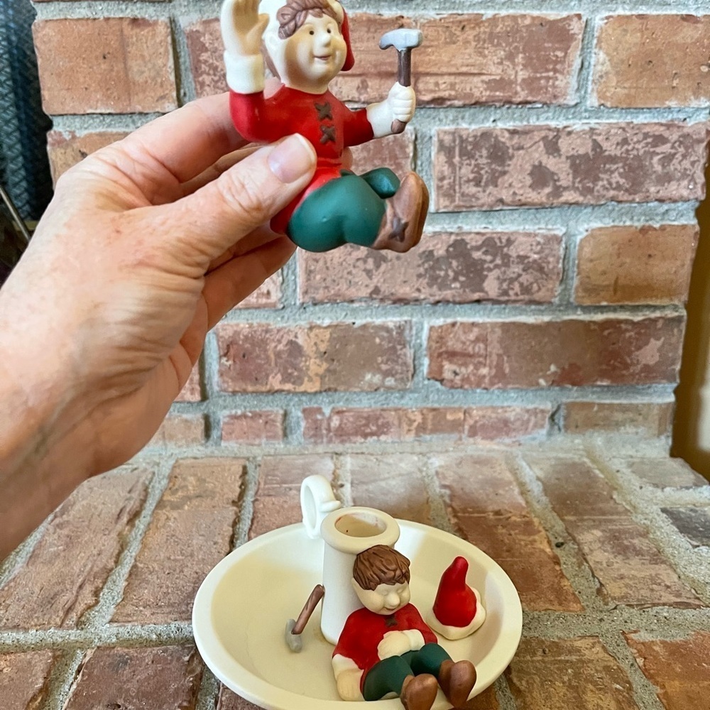 PartyLite Santa's Elves Saucerlite with Box - Picture 3 of 9